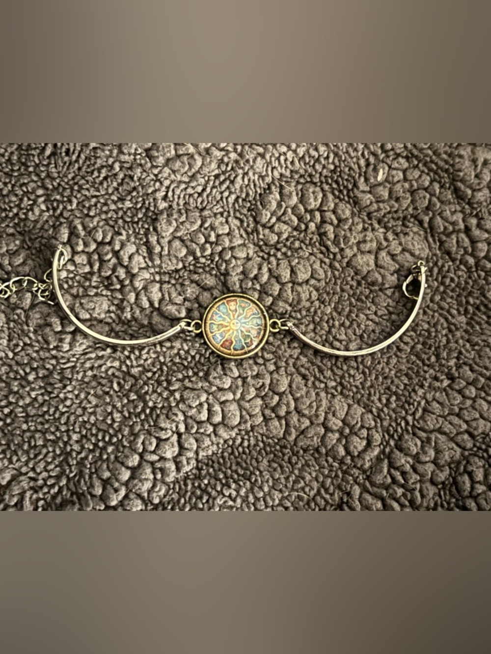 Round Multicolor Sunburst Bracelet Accent